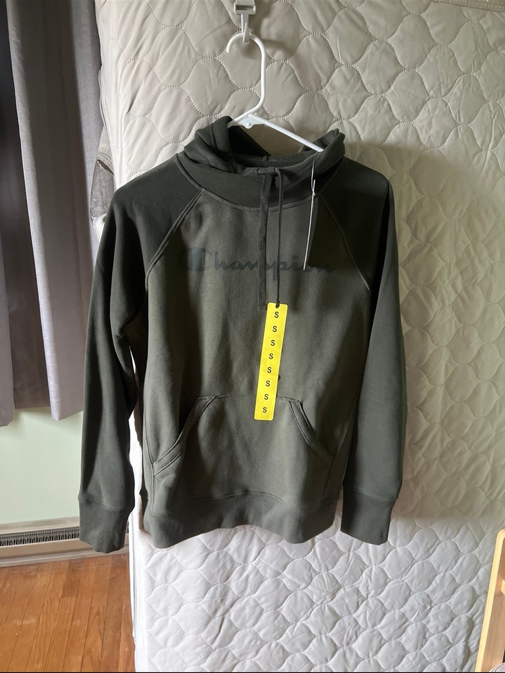Green champion hoodie